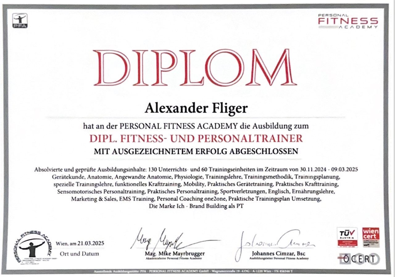 Diplom Fitness- und Personaltrainer