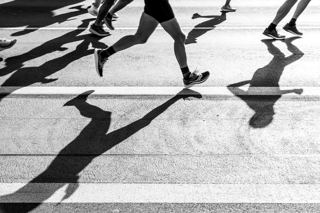 Laufgruppe beim Training